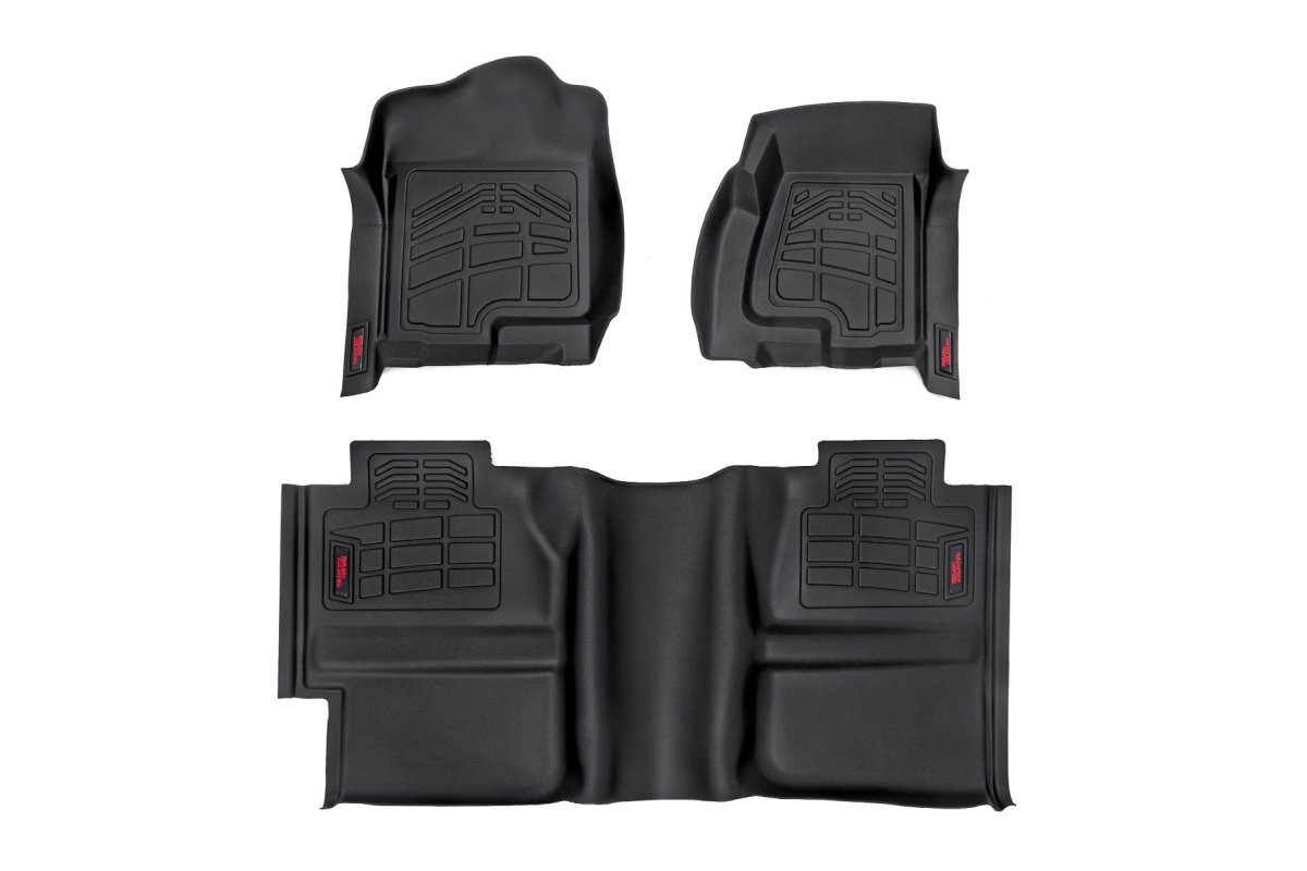 Chevrolet Silverado 1500 Classic Floor Mats - Front + Rear - Rough Country - Sure-Fit - 2007